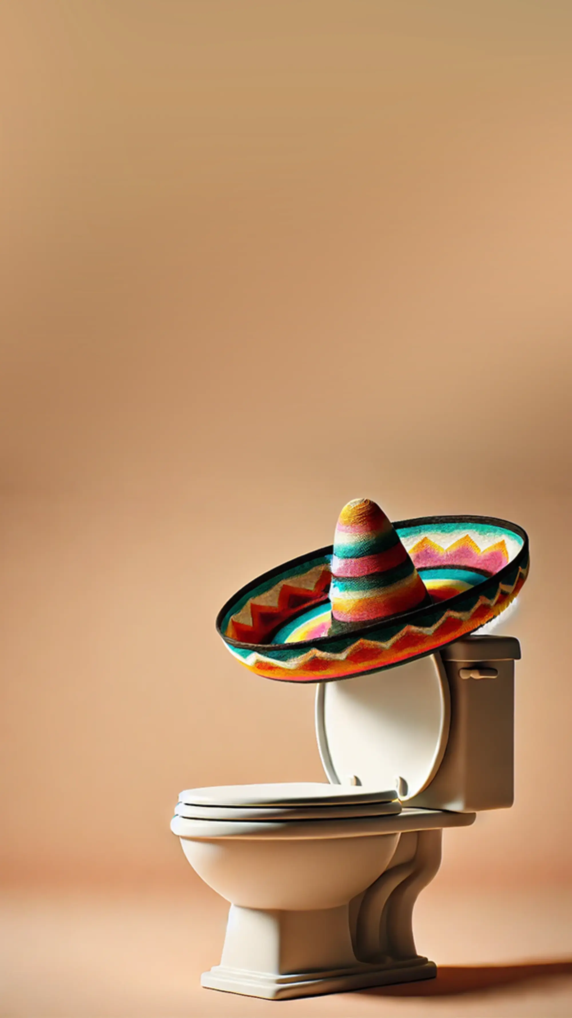 toilet with sombrero